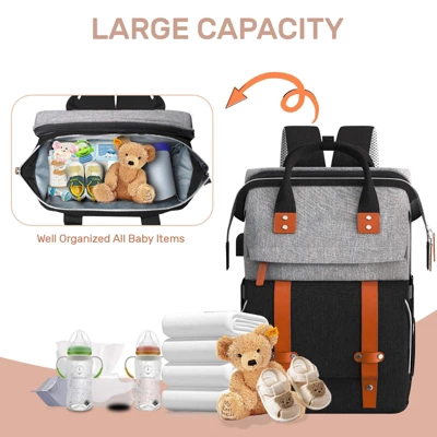 Itopfox Large Diaper Backpack With Changing Station, Multifunctional Baby Bag For Essentials, Ideal Shower Gift 6 Itopfox Large Diaper Backpack With Changing Station, Multifunctional Baby Bag For Essentials, Ideal Shower Gift - Image 6