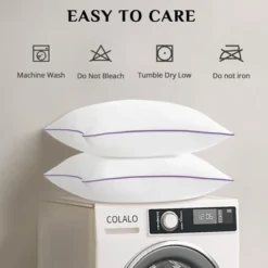 Itopfox Queen Size Pillows Set Of 2, Medium Supportive Bed Pillows With Super Soft Down Alternative Fill, Luxury Fluffy Hotel Quality For Side, Back -Kid's Home GUEST 8a960284 afd1 4335 9d2e bba1f2dfee6c