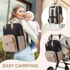 Itopfox Expandable Diaper Backpack For Twins - Dual Compartments, 26-36L Capacity, Includes Changing Pad & Stroller Straps, Unisex Black Khaki 10 Itopfox Expandable Diaper Backpack For Twins - Dual Compartments, 26-36L Capacity, Includes Changing Pad & Stroller Straps, Unisex Black Khaki -Kid's Home GUEST 8b4ea563 d806 441f baaf 24f103829ea5