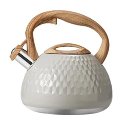 Itopfox Tea Kettle With Wood Pattern Handle, Loud Whistle, Food Grade Stainless Steel, Anti-Hot Handle, Rust-Resistant, Suitable For All Heat Sources -Kid's Home GUEST 8bd25cc1 3718 419c bd6b 9f61a6ec2e8e