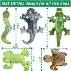 Itopfox Stuffed Animal Dog Toys, 5 Pack Tough Squeaky Plush Toys Assortment, Great Value Pet Toys Bundle, Woodland Series Chew Toys For Dogs -Kid's Home GUEST 8cb99429 c807 43d7 97e4 e730d027b1dc