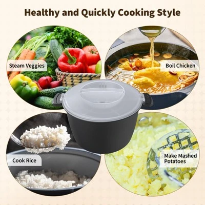 Itopfox Professional Large Microwave Cookware, Rice Cooker & Steamer For Vegetables, Safe Mixing & Serving Bowls, Food Storage Container, BPA Free 4 Itopfox Professional Large Microwave Cookware, Rice Cooker & Steamer For Vegetables, Safe Mixing & Serving Bowls, Food Storage Container, BPA Free - Image 4