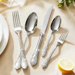 Itopfox Vintage Silverware Set, 20-Piece Stainless Steel Flatware Set For 4 With Floral Handles, Mirror Polished Utensils For Home Restaurant Wedding -Kid's Home GUEST 8cd0dece 69ff 4ba2 b7e3 214a8735d5c4