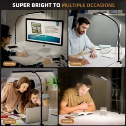 Itopfox LED Desk Lamp For Home Office, Eye-Care Architect Light With Clamp, Smart Double Head Computer Monitor Table Clip Lamp, Adjustable Flexible -Kid's Home GUEST 8cf2204d d7cd 40bb ad06 453d7da62d45