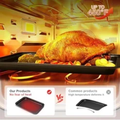 Itopfox Nonstick Bakeware Set, 7-Piece Carbon Steel Baking Pans With Cooling Rack, Stackable Design, Perfect For Cakes, Muffins, Pizza And More 12 Itopfox Nonstick Bakeware Set, 7-Piece Carbon Steel Baking Pans With Cooling Rack, Stackable Design, Perfect For Cakes, Muffins, Pizza And More -Kid's Home GUEST 8d36239e 9780 4bc1 8a2a 5e739ddf4d44