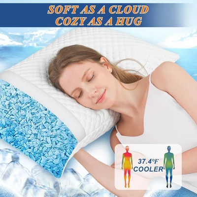 Itopfox Cooling Memory Foam Pillows, Firm And Soft Adjustable Pillow Set For Side, Back Or Stomach Sleepers 3 Itopfox Cooling Memory Foam Pillows, Firm And Soft Adjustable Pillow Set For Side, Back Or Stomach Sleepers - Image 3