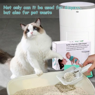 Itopfox 3-Pack Diaper Disposal Bags For 1650 Diapers, Lavender Scented, Fits DEKOR Classic Pails, Extra Thick & Leak-Proof 1 Itopfox 3-Pack Diaper Disposal Bags For 1650 Diapers, Lavender Scented, Fits DEKOR Classic Pails, Extra Thick & Leak-Proof