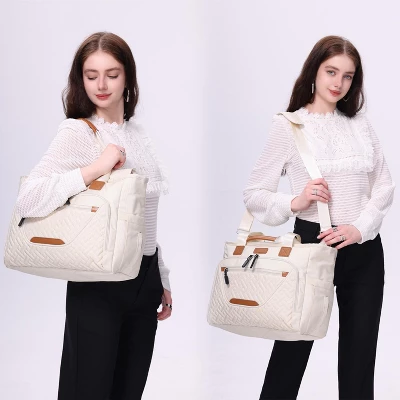 Itopfox Large Diaper Tote Bag With Laptop Compartment, Insulated Pockets, Multiple Storage For Baby Essentials, Travel Friendly 1 Itopfox Large Diaper Tote Bag With Laptop Compartment, Insulated Pockets, Multiple Storage For Baby Essentials, Travel Friendly