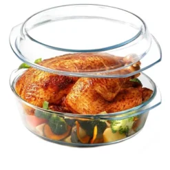 Itopfox Round Glass Casserole Dish With Lid, 4QT Large Microwave Safe Bowl For Cooking, Baking, And Serving, Dishwasher Safe -Kid's Home GUEST 8ed9c878 2bf6 4263 b278 42d0aabdadbd