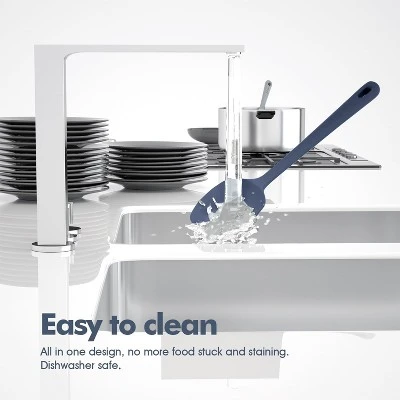 Itopfox 5-Piece Silicone Spatula Set, Food Grade Rubber Spatulas With Ergonomic Grip, Heat Resistant For Nonstick Cookware, Cooking, Baking 2 Itopfox 5-Piece Silicone Spatula Set, Food Grade Rubber Spatulas With Ergonomic Grip, Heat Resistant For Nonstick Cookware, Cooking, Baking - Image 2