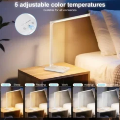 Itopfox White LED Desk Lamp With USB Charging Port, 5 Lighting Modes, Touch Control, 30/60 Minute Timer, Dimmable For Reading, Studying, Working 10 Itopfox White LED Desk Lamp With USB Charging Port, 5 Lighting Modes, Touch Control, 30/60 Minute Timer, Dimmable For Reading, Studying, Working -Kid's Home GUEST 8fde8ecc 253d 406d 9564 457e6dc9654b