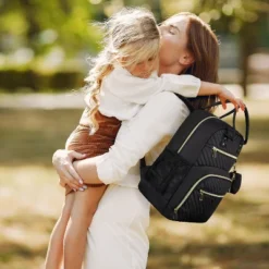 Itopfox Multipurpose Diaper Backpack For Baby Essentials With Pacifier Case, Large Capacity Travel Backpack For Baby Girl/Boy (Black) -Kid's Home GUEST 90a2627e 9aee 4659 bc4a b6a732bd5c49