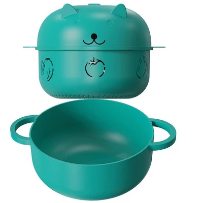 Itopfox Microwave Ramen Bowl With Removable Strainer, Noodle Cooker And Steamer For Cooking Food And Vegetables, Large Capacity, Green 8 Itopfox Microwave Ramen Bowl With Removable Strainer, Noodle Cooker And Steamer For Cooking Food And Vegetables, Large Capacity, Green - Image 8