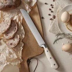 Itopfox 14-Piece Forged High Carbon Stainless Steel Knife Set With Block, Sharp Blade Cutlery, Dishwasher Safe, Cream -Kid's Home GUEST 91c710fd 9e87 42d4 9dac 4ea5bce3818d