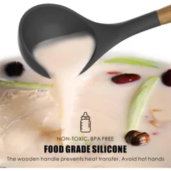 Itopfox Silicone Cooking Utensils Set - Heat Resistant Kitchen Tools With Spatula, Turner, Spoon, Brush, Whisk For Nonstick Cookware, BPA Free (Gray) -Kid's Home GUEST 92b92420 5c9a 481d 9cee 02cc33d7bf17