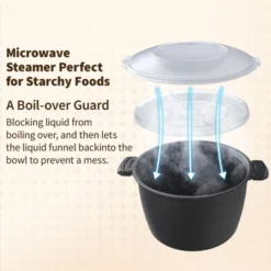 Itopfox Professional Large Microwave Cookware, Rice Cooker & Steamer For Vegetables, Safe Mixing & Serving Bowls, Food Storage Container, BPA Free 8 Itopfox Professional Large Microwave Cookware, Rice Cooker & Steamer For Vegetables, Safe Mixing & Serving Bowls, Food Storage Container, BPA Free -Kid's Home GUEST 933dbd9f 18dd 4c1d 874c 7ec638e7ed05