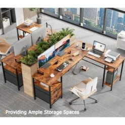 Itopfox L Shaped Desk With Power Outlet, Reversible Computer Gaming Desk With File Drawer & 2 Monitor Stands For Home Office With Storage Shelves 13 Itopfox L Shaped Desk With Power Outlet, Reversible Computer Gaming Desk With File Drawer & 2 Monitor Stands For Home Office With Storage Shelves -Kid's Home GUEST 943a6dba e68c 40d8 9ba6 c480f55a80e0