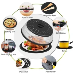 Itopfox Microwave Food Cover And Mat, Large Vented Collapsible Splatter Guard Dish Plate Lid & Silicone Round Kitchen Mat, 4 In 1 14 Itopfox Microwave Food Cover And Mat, Large Vented Collapsible Splatter Guard Dish Plate Lid & Silicone Round Kitchen Mat, 4 In 1 -Kid's Home GUEST 94675bba e4f6 4bd4 a1e5 d002634fad2b