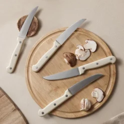 Itopfox 14-Piece Forged High Carbon Stainless Steel Knife Set With Block, Sharp Blade Cutlery, Dishwasher Safe, Cream -Kid's Home GUEST 94b4909b ba4e 464e b0db 87fd13dc1c41