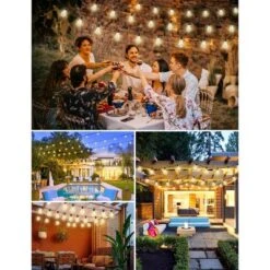 Itopfox LED Outdoor String Lights With Remote, 100FT Commercial Grade Waterproof Patio Lights, 30+2 ST38 Dimmable Edison Bulbs, Warm White Rope Light -Kid's Home GUEST 94f984ab a1f4 4665 b003 259ea43bbd47