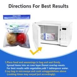Itopfox 12 Pcs Reusable Microwave Steamer Cooking Bags For Vegetables Potatoes Meat, Perfect For Healthy Steam Cooking, Preserves Nutrients -Kid's Home GUEST 960a75f3 8811 427c 8e21 90f6de235d0a