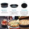 Itopfox 9 Inch Air Fryer Accessories Set With Cupcake Pan, Pizza Pan, Silicone Baking Cup, Recipe Cookbook For 5.3Qt - 6.8Qt Air Fryers