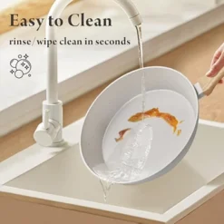 Itopfox 24 Pcs Non Stick Ceramic Cookware Set, Healthy Non Toxic Kitchen Cookware With Large Capacity, Induction Compatible, PFAS Free, Cream White -Kid's Home GUEST 97758683 c882 4de4 8d27 4cf7f21b41e9