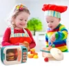 Itopfox Microwave Toy Kitchen Play Set With Electronic Oven, Play Food Cookware & Utensils For Kids Fun Pretend Cooking Learning Toy For Girls & Boys