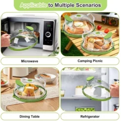 Itopfox Microwave Splatter Cover With Steamer, Clear Lid For Food, Kitchen Accessories For Microwave Oven, Green 13 Itopfox Microwave Splatter Cover With Steamer, Clear Lid For Food, Kitchen Accessories For Microwave Oven, Green -Kid's Home GUEST 97912b18 a860 4bf7 9f3b b45c08e40713