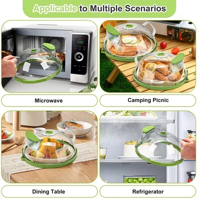 Itopfox Microwave Splatter Cover With Steamer, Clear Lid For Food, Kitchen Accessories For Microwave Oven, Green 6 Itopfox Microwave Splatter Cover With Steamer, Clear Lid For Food, Kitchen Accessories For Microwave Oven, Green - Image 6