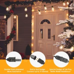 Itopfox 50Ft LED Outdoor String Lights With G40 Globe Bulbs, Dimmable Waterproof Hanging Lights For Patio, Warm White Shatterproof Bulbs Included -Kid's Home GUEST 97ee86eb f93c 43fb a5d4 46849c830e3e