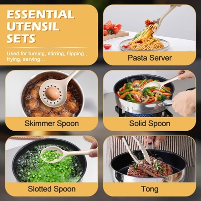 Itopfox 15-Piece Kitchen Cooking Utensils Set With Holder, Heat Resistant Food Grade Silicone Utensils For Nonstick Cookware, Dishwasher Safe 3 Itopfox 15-Piece Kitchen Cooking Utensils Set With Holder, Heat Resistant Food Grade Silicone Utensils For Nonstick Cookware, Dishwasher Safe - Image 3