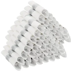 Itopfox 100 Pack Pre Rolled Silver Plastic Silverware Set With Napkins, Disposable Wrapped Heavy Duty Cutlery Set For Wedding Birthday Party -Kid's Home GUEST 98dbe14b 597f 4448 a9cf a1f3b3e1a88f