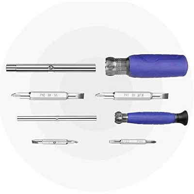 Itopfox 6-in-1 & 4-in-1 Screwdriver Set With Comfort Grip, 2PCS Portable Screwdrivers, 8 Basic & Precision Bits, 2 Nut Driver Sizes 2 Itopfox 6-in-1 & 4-in-1 Screwdriver Set With Comfort Grip, 2PCS Portable Screwdrivers, 8 Basic & Precision Bits, 2 Nut Driver Sizes - Image 2