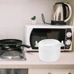 Itopfox Microwave Rice Cooker With Steamer Basket, Lid & Locking Clip For Cooking Rice, Vegetables, Soup & More In Microwave, Reusable & Food Safe -Kid's Home GUEST 98ff70c2 547a 4097 bcd7 5b6ff56a0729