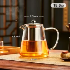 Itopfox Glass Teapot Stovetop Safe, Borosilicate Clear Tea Kettle With Removable Stainless Steel Infuser, Ideal For Loose Leaf And Blooming Tea 8 Itopfox Glass Teapot Stovetop Safe, Borosilicate Clear Tea Kettle With Removable Stainless Steel Infuser, Ideal For Loose Leaf And Blooming Tea -Kid's Home GUEST 99548131 5745 4d35 abdc 87eb52afd2cb