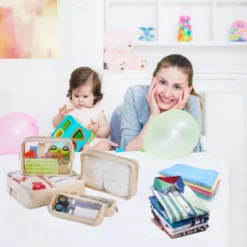 Itopfox 5-Piece Clear Waterproof TPU Baby Organizer Set For Diapers, Toys, And Travel Accessories, Nestable Bags -Kid's Home GUEST 99dc6672 de07 4d40 b342 b3a9e1eca3dc