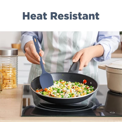 Itopfox 5-Piece Silicone Spatula Set, Food Grade Rubber Spatulas With Ergonomic Grip, Heat Resistant For Nonstick Cookware, Cooking, Baking 6 Itopfox 5-Piece Silicone Spatula Set, Food Grade Rubber Spatulas With Ergonomic Grip, Heat Resistant For Nonstick Cookware, Cooking, Baking - Image 6