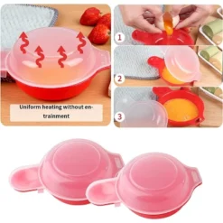 Itopfox Microwave Egg Cooker Set Of 2, Fast 1-Minute Egg Maker For Omelets, Sandwiches, And More, Non-Stick & Dishwasher Safe -Kid's Home GUEST 9b41b560 7145 4894 a560 71d88d068a10