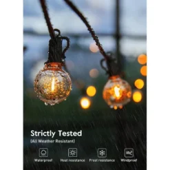Itopfox Outdoor LED String Lights With 13 Plastic Edison Bulbs, Plug-in, Waterproof Connectable Hanging Light For Backyard Porch Balcony Party Decor 11 Itopfox Outdoor LED String Lights With 13 Plastic Edison Bulbs, Plug-in, Waterproof Connectable Hanging Light For Backyard Porch Balcony Party Decor -Kid's Home GUEST 9bcbed96 c234 4de0 bcad 947b936d343f