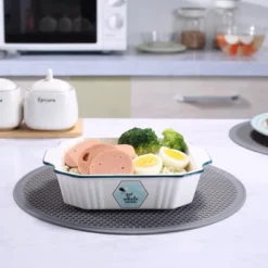 Itopfox Silicone Microwave Mat Set Of 2, Heat Resistant Multifunctional Splatter Guard, Trivet, Hot Pad, Pot Holder For Kitchen Use -Kid's Home GUEST 9c1f3530 6503 4822 8a8b ed26a2c3a6c6