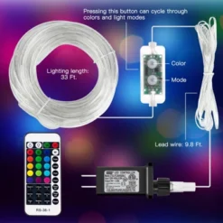 Itopfox 33FT Color Changing Rope Lights With Remote, Waterproof LED String Lights For Outdoor Christmas Decor, Indoor Bedroom, 16 Vibrant Colors 14 Itopfox 33FT Color Changing Rope Lights With Remote, Waterproof LED String Lights For Outdoor Christmas Decor, Indoor Bedroom, 16 Vibrant Colors -Kid's Home GUEST 9c497a82 69e6 4050 8065 35ccdff23df1