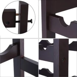 Itopfox 24 Bottle Freestanding Wine Rack With Table Top, 6 Tier Bamboo Wine Shelf For Kitchen, Bar, Dining Room, Living Room - Dark Brown 13 Itopfox 24 Bottle Freestanding Wine Rack With Table Top, 6 Tier Bamboo Wine Shelf For Kitchen, Bar, Dining Room, Living Room - Dark Brown -Kid's Home GUEST 9cc53f0f 5b35 4a44 9743 61d1d4ed5981