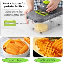 Itopfox 22-in-1 Vegetable Chopper With Container, Multi-Purpose Veggie Dicer & Food Cutter For Onion, Tomato, Includes 13 Blades & Lemon Squeezer -Kid's Home GUEST 9d0738c0 8b2c 480f a35f 334fd7f50110