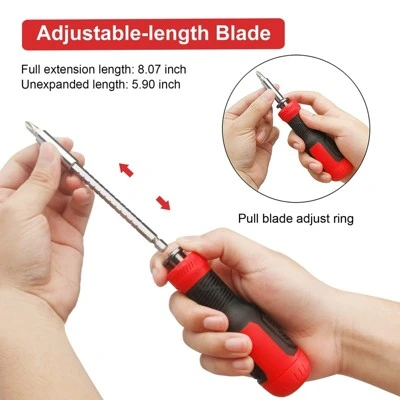 Itopfox 13-in-1 Multi Screwdriver Set With Torx, Flat Head, Phillips, Hex, Square & 1/4 Nut Driver - Adjustable & Compact 7 Itopfox 13-in-1 Multi Screwdriver Set With Torx, Flat Head, Phillips, Hex, Square & 1/4 Nut Driver - Adjustable & Compact - Image 7