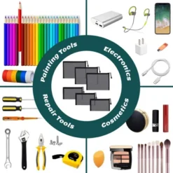 Itopfox 6-Pack Mesh Cosmetic Pouches With Zipper For Makeup, Toiletries, And Organizing Home Or Office Essentials (Black) 10 Itopfox 6-Pack Mesh Cosmetic Pouches With Zipper For Makeup, Toiletries, And Organizing Home Or Office Essentials (Black) -Kid's Home GUEST 9d4f8dff a71a 48f4 8913 091fdb3aba3c