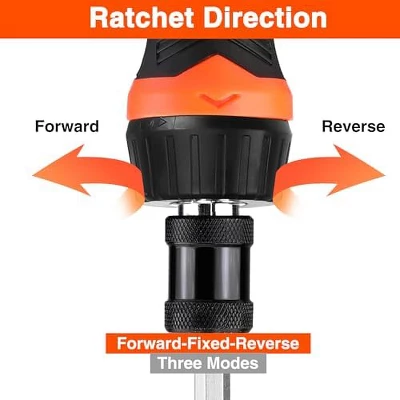 Itopfox 9-in-1 Ratcheting Screwdriver Set With Adjustable Length High-Strength Bits Phillips, Slotted, Torx, Hex, Nut Driver For Various Applications 5 Itopfox 9-in-1 Ratcheting Screwdriver Set With Adjustable Length High-Strength Bits Phillips, Slotted, Torx, Hex, Nut Driver For Various Applications - Image 5