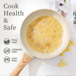 Itopfox 16-Piece Nonstick Cookware Set With Pots, Pans, Fryers, Steamer, Stewer, Silicone Spatula & Pliers, And Pot Protectors For Daily Cooking -Kid's Home GUEST 9de90bee 4b59 49bd aae3 d85578d860fe