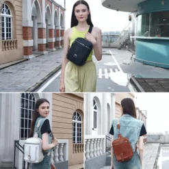 Itopfox 2-in-1 Sling Backpack With Removable Straps, Crossbody Purse For Women, Faux Leather Fanny Pack, Travel & Diaper Bag