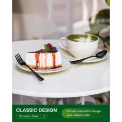 Itopfox 20-Piece Black Stainless Steel Flatware Set For 4, Includes Knives, Forks, Spoons, Mirror Polished, Dishwasher Safe, Food Grade Cutlery Set 11 Itopfox 20-Piece Black Stainless Steel Flatware Set For 4, Includes Knives, Forks, Spoons, Mirror Polished, Dishwasher Safe, Food Grade Cutlery Set -Kid's Home GUEST a09ea402 ada7 4415 8de5 5e1f2fe3b2e9